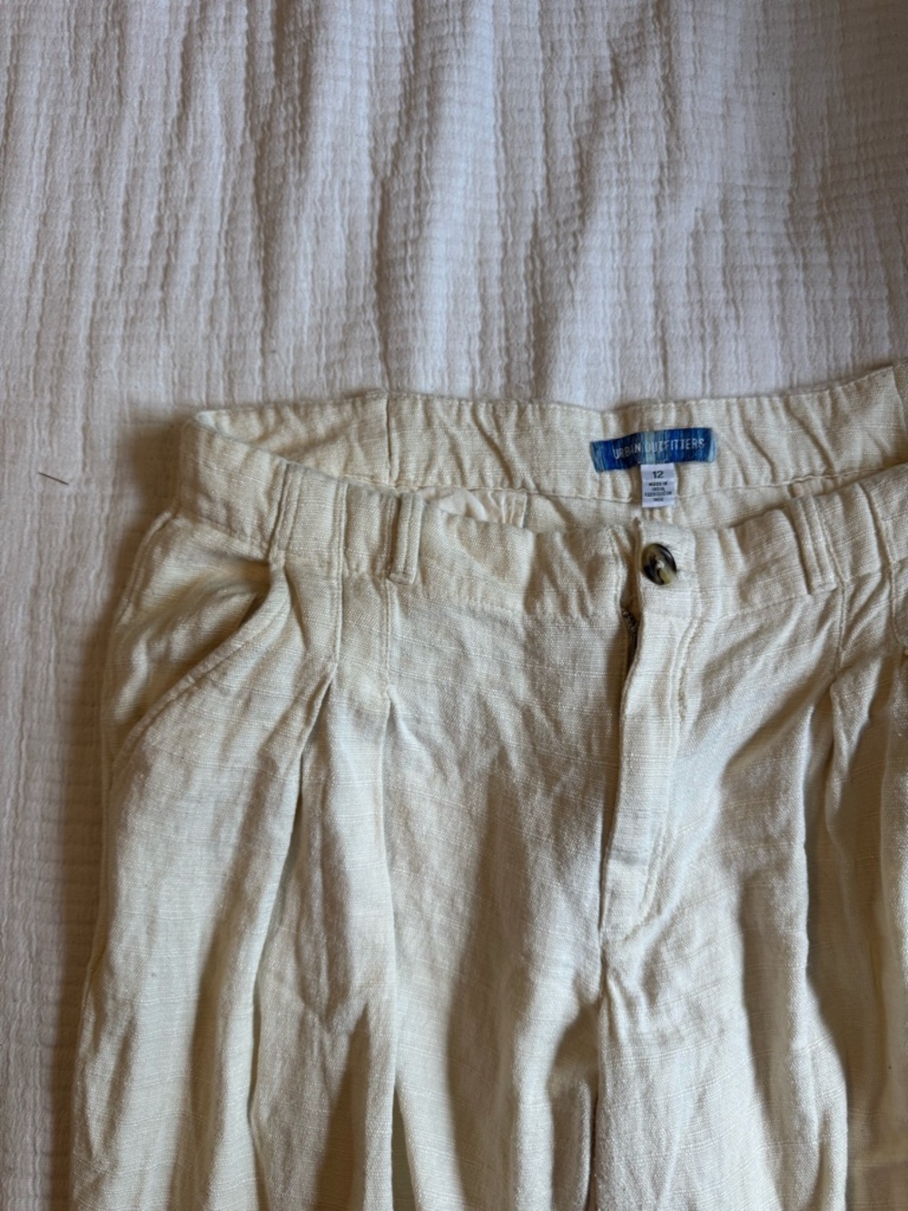 Urban Outfitters Cream Wide-Leg Pants - Picture 2 of 3